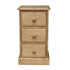Cottage Pine 3 Drawer Small Bedside Cabinet